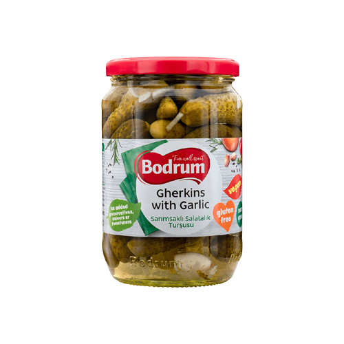 Bodrum Gherkins With Garlic 720 g